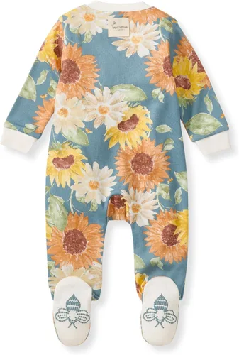 Vista 2 de Burt's Bees Baby Pijama con pies de algodón orgánico para niña