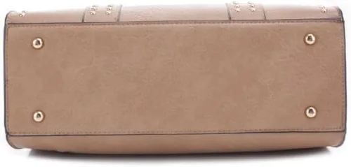 Vista 3 de JESSIE & JAMES Bolso de mano oculto con asa superior Bolso de cuero sintético con bloqueo de armas de fuego Bolso cruzado con acento de tachuelas