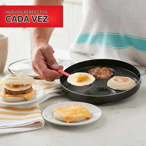 Vista 6 de Modern Innovations Sartén antiadherente de 4 tazas con tapa, sartén para huevos fritos, sartén para tortillas, mini sartén para panqueques
