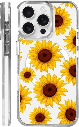 Vista 30 de Funda para iPhone 13 Pro, transparente con bonito patrón de tiburón azul, compatible con Magsafe funda protectora suave para mujeres y niñas (blanco)
