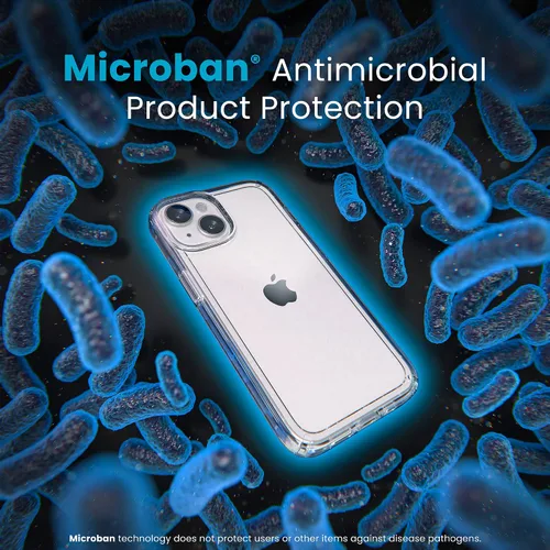 Vista 6 de Speck Funda transparente para iPhone 14 y iPhone 13 - Protección contra caídas, resistente a arañazos y anti-amarillamiento, funda de doble capa