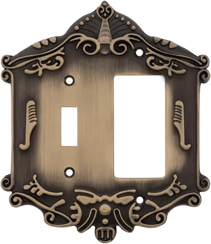 Vista 53 de Nostalgic Placa de cubierta de interruptor de luz victoriana de almacén