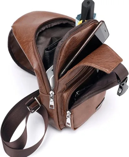 Vista 6 de Rullar Bandoleras de hombro en el pecho, bandolera, senderismo, mochila multiusos