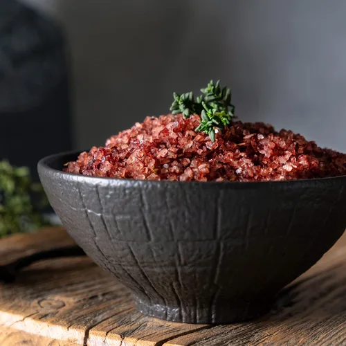 Vista 2 de Muestra de sal marina gourmet, 2 paquetes múltiples de sales molidas finas del Himalaya y gris francés, alaea roja hawaiana y sales de grano grueso