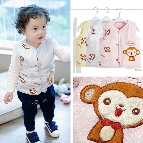 Vista 6 de Monvecle - Chaleco de algodón cálido para bebé o niño pequeño (Unisex)