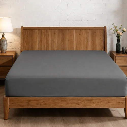 Vista 17 de Sábana bajera ajustable de lujo suave de 600 hilos, 100% algodón egipcio, sábana bajera ajustable individual con elástico alrededor, se adapta a
