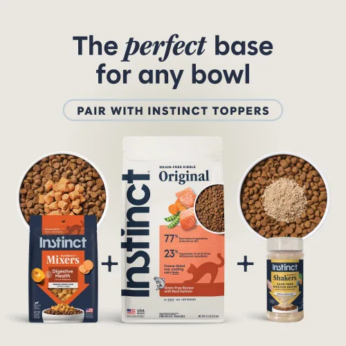 Vista 6 de Alimento seco original para gatos con salmón, bolsa de 4.5 libras Raw-coated kibble with wild-caught salmon for strong muscles, digestive health