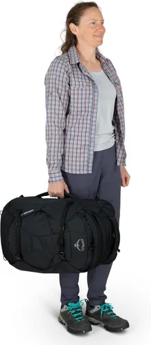 Vista 7 de Mochila de viaje Osprey Farpoint 40L para hombre, negra Negro