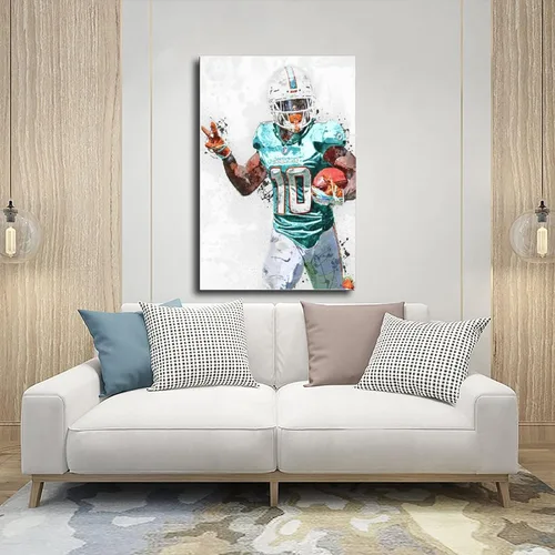 Vista 5 de Póster de Tyreek Hill en Lienzo, Póster para Dormitorio, Decoración Deportiva, Paisaje, Oficina, Habitación, Regalo, Sin Marco: 16 x 24 Pulgadas