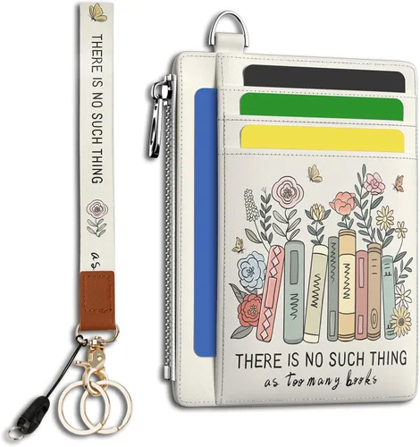 Vista 14 de Hancynir Cartera delgada para mujer con soporte para tarjetas de crédito RFID, pequeña mini funda para tarjetas con bolsillo frontal de PU, cartera