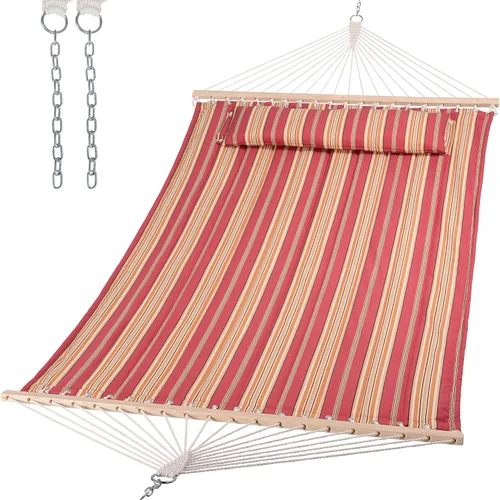 Vista 10 de SUNCREAT Hamaca de repuesto para soporte, capacidad de 475 libras, hamaca de patio trasero para dos personas para exterior, color beige