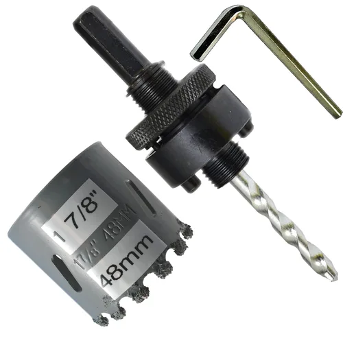 Vista 25 de Kit de extensión y eje de sierra perforadora de 7/16 pulgadas: 2 ejes hexagonales de 1/2 pulgadas y extensión de 12 pulgadas para sierras