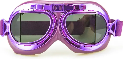 Vista 38 de CRG Sports Gafas de motocicleta estilo aviador, piloto, crucero, scooter, gafas de motocross para hombre, mujer, adulto