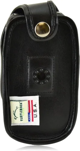 Vista 9 de Turtleback Funda ajustada para Kyocera DuraXV Flip Phone Negro Cuero Giratorio Clip de Cinturón Desmontable