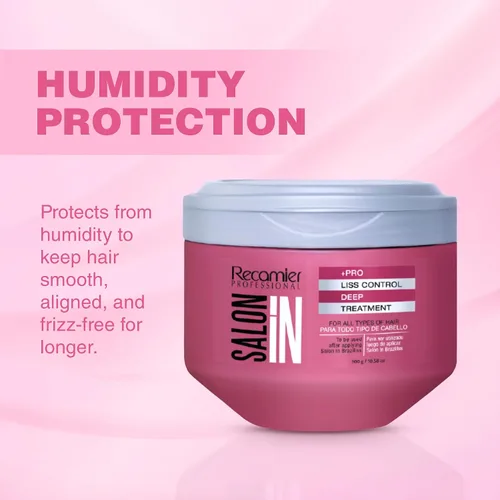 Vista 6 de Salon In de Recamier Máscara de tratamiento profundo Liss Control Cuidado del cabello con control de encrespamiento 10.58 oz / 300 g