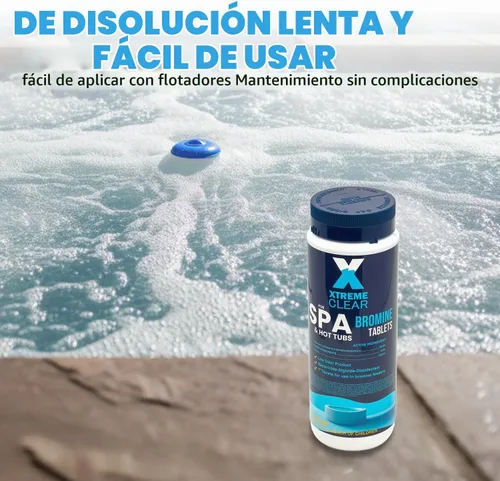 Vista 5 de Xtremeclear - Tabletas de bromo para spa y bañera de hidromasaje, botella de 1.5 libras, tabletas de 1 pulgada, desinfección de bajo olor, restaura
