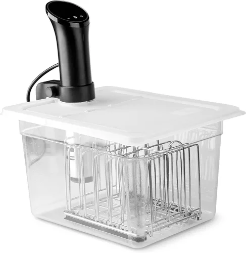 Vista 2 de EVERIE Sous Vide - Contenedor compatible con ANOVA Nano, Contenedor con tapa y estante
