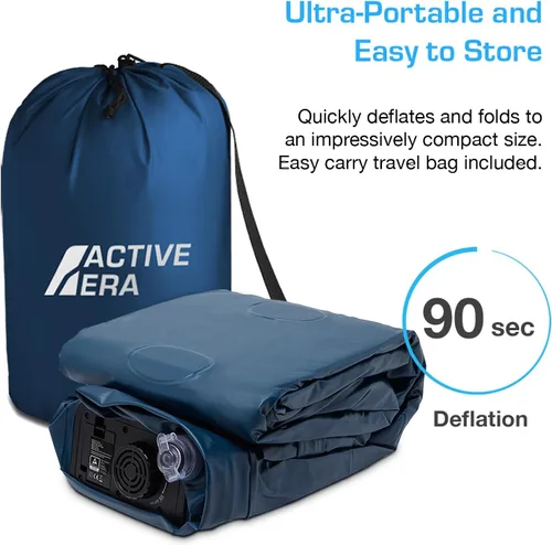 Vista 8 de Active Era Colchón de aire tamaño King con bomba elevada incorporada, colchón inflable elevado de alta calidad con almohada elevada, resistente a