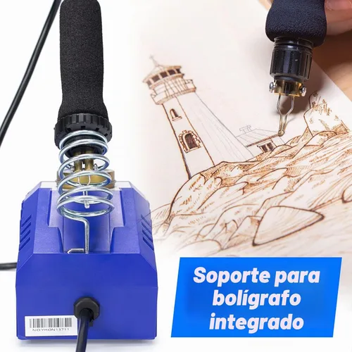 Vista 6 de Kit de combustión de madera WEP 939D-V 250-750℃/482-1382℉ Herramienta de combustión de madera ajustable con pluma desmontable, 20 puntas de quemador
