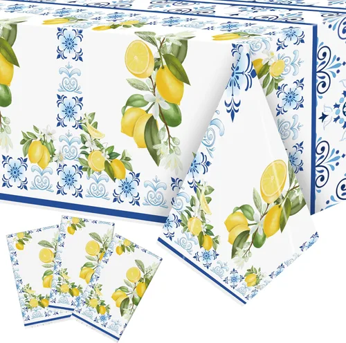 Vista 22 de Mantel de mesa para decoración de fiesta, 3 paquetes de mantel de plástico rectangular desechable para piscina de verano, baby shower, cumpleaños
