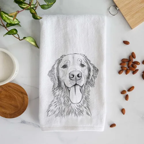 Vista 2 de Inkopious Bare Golden Retriever - Toalla de mano decorativa para baño y cocina