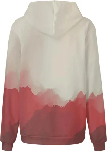 Vista 21 de Ceboyel Sudaderas de gran tamaño para mujer, teñido anudado, manga larga, sudaderas con capucha, ajuste holgado, ropa de moda para adolescentes