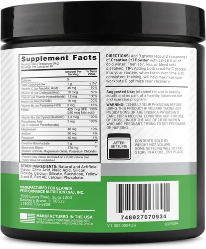 Vista 12 de Optimum Nutrition Creatina Monohidrato Plus en polvo, sabor a maracuyá naranja, mezcla de rendimiento de creatina con electrolitos