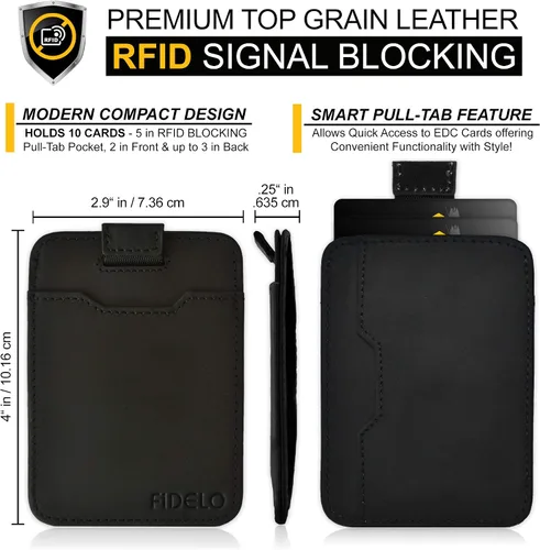 Vista 4 de Fidelo Leather and Minimalist Wallet for Men
