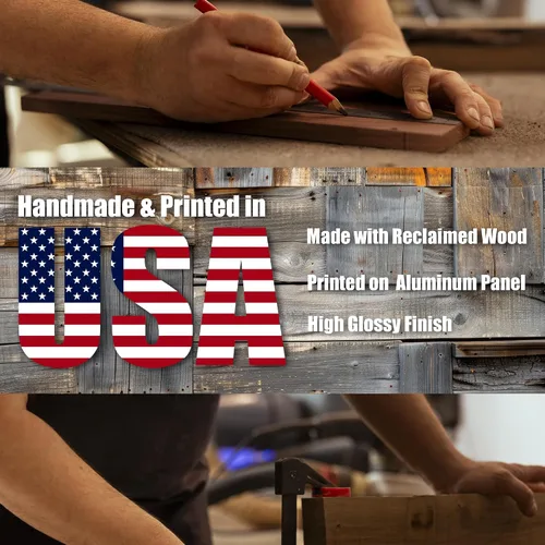 Vista 9 de MUNDAZE Impresión de metal de retrato personalizado en marco de paleta de madera recuperada – Regalo de foto familiar personalizado – Recuerdo
