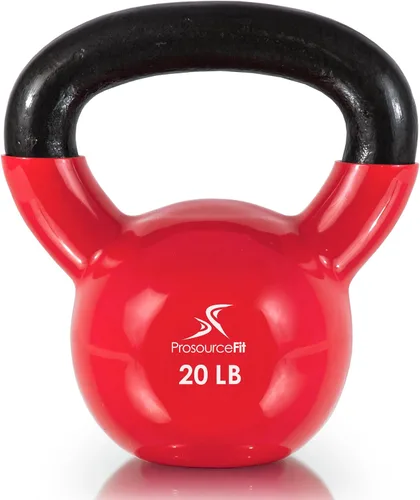 Vista 8 de ProsourceFit Vinyl Coated Cast Iron Kettlebells for Full Body Fitness Workouts