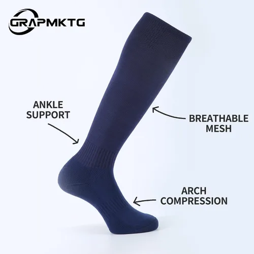 Vista 4 de GRAPMKTG Paquete de 3 calcetines de fútbol de sóftbol calcetines de béisbol para jóvenes, hombres y mujeres