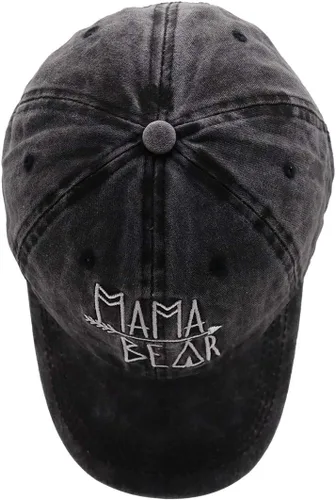 Vista 6 de KKMKSHHG Gorra de béisbol unisex de algodón teñido lavado ajustable para papá Logotipo Bordado Negro