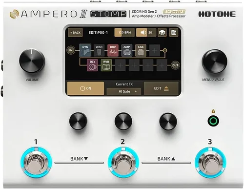 Vista 9 de HOTONE Ampero Mini MP50VN - Procesador de efectos múltiples para guitarra con pantalla táctil, modelado de gabinetes IR