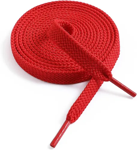 Vista 29 de VSUDO Cordones planos para tenis, cordones para tenis, cordones atléticos 01 Blanco