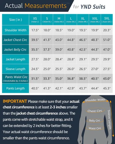 Vista 3 de YND - Traje ajustado de 3 piezas para hombre, chaqueta con 2 botones, chaleco, pantalones y corbata