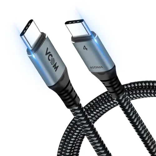 Vista 8 de VCOM Cable USB 4 - Thunderbolt 3, 6.6 pies, 20 Gbps, carga de 100 W, video de 84K a 60 Hz, compatible con USB-C, MacBooks, Hub, acoplamiento