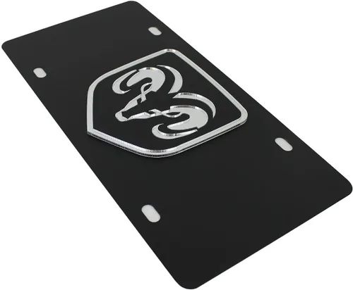 Vista 3 de Eurosport Daytona - Compatible con placa de matrícula enmarcada Dodge Ram en acero negro