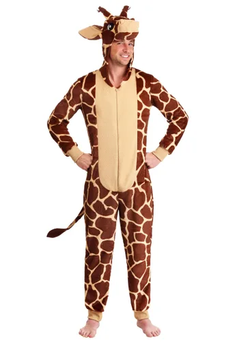 Vista 4 de Pijama Enterizo de Jirafa para Adultos Multicolor