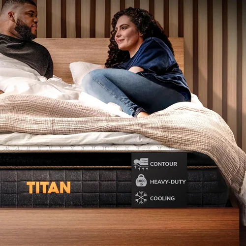 Vista 9 de Brooklyn Bedding Colchón tamaño individual Titan de 12 pulgadas Alivio de presión