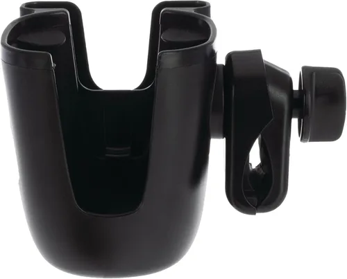 Vista 6 de Nuby Taza para cochecito y soporte para teléfono, clip giratorio de 360°, sostiene de forma segura biberones, tazas y botellas de agua, hidratación