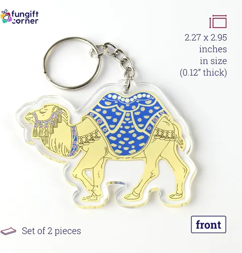 Vista 3 de Llaveros Feng Shui con amuleto de camello de flujo de efectivo, símbolo de Feng Shui para riqueza y suerte empresarial, regalo de Feng Shui