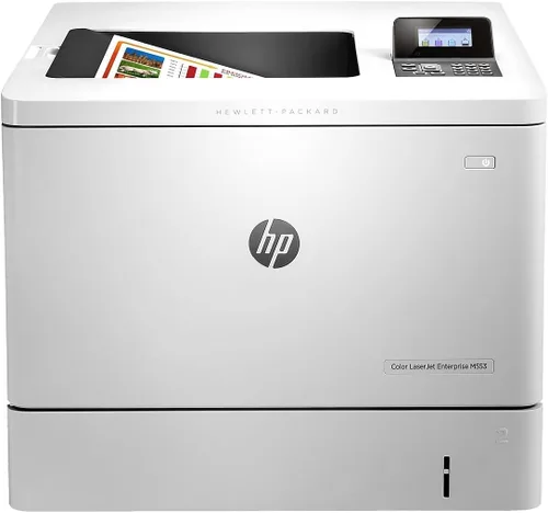 Vista 4 de HP Color Laserjet Enterprise M553DN Impresora dúplex (B5L25A), color blanco, 18.9 x 18 x 15.7 pulgadas