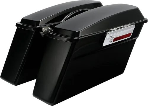 Vista 13 de SLMOTO Alforjas rígidas para Harley Electra Road King Glide 1994-2013 peltre Denim