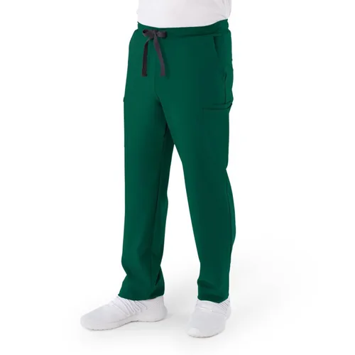 Vista 2 de ave. Pantalón médico Clinton unisex de pierna recta con seis bolsillos en Hunter, talla XXL