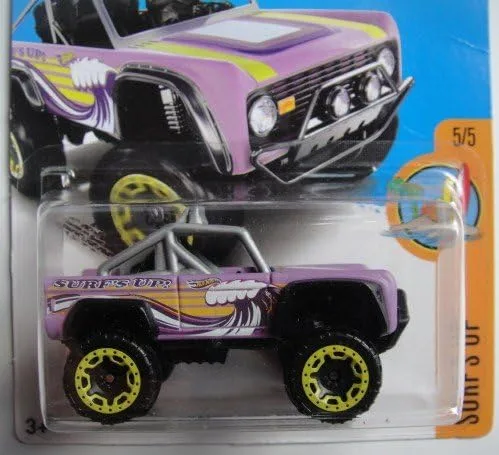 Vista 2 de Hot Wheels Surf's UP Series 5/5, púrpura personalizado Ford Bronco 291/365