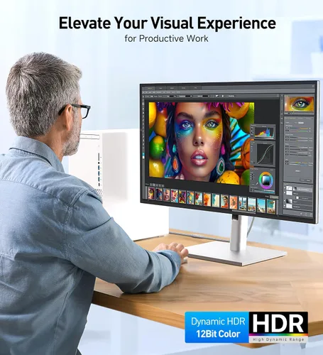 Vista 7 de Cables HDMI de alta velocidad de Cable Matters, chapados en oro, compatible con resolución 3D y 4K (paquete de 3) 4K @60Hz, 2K @144Hz, FreeSync