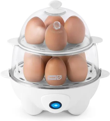 Vista 10 de Dash Deluxe Hervidor de Huevos - Hervidor, Escalfador y Vaporizador - Incluye Guía de Medidas y Recetas - Apto para Lavavajillas - Capacidad para 12