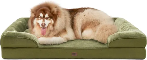 Vista 78 de EHEYCIGA – Cama ortopédica impermeable para perros pequeños, de espuma viscoelástica tipo caja de huevos, con bordes elevados y base antideslizante