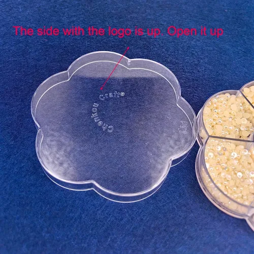 Vista 7 de Chenkou Craft - 1 caja con 3000 mitades de perlas, cuentas circulares con inferior plano, gemas sueltas