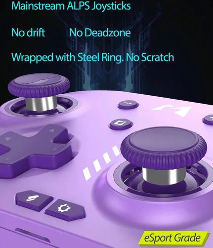 Vista 3 de MOBAPAD Elite Wireless Switch Controller for Nintendo Switch ProLiteOLED, HD Rumble Controller for PC Android iOS MacOS Steam Emulator, Local Macro